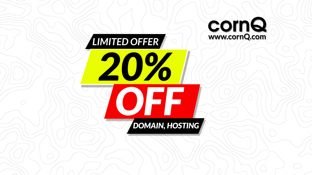20% offer by cornQ 20% discount