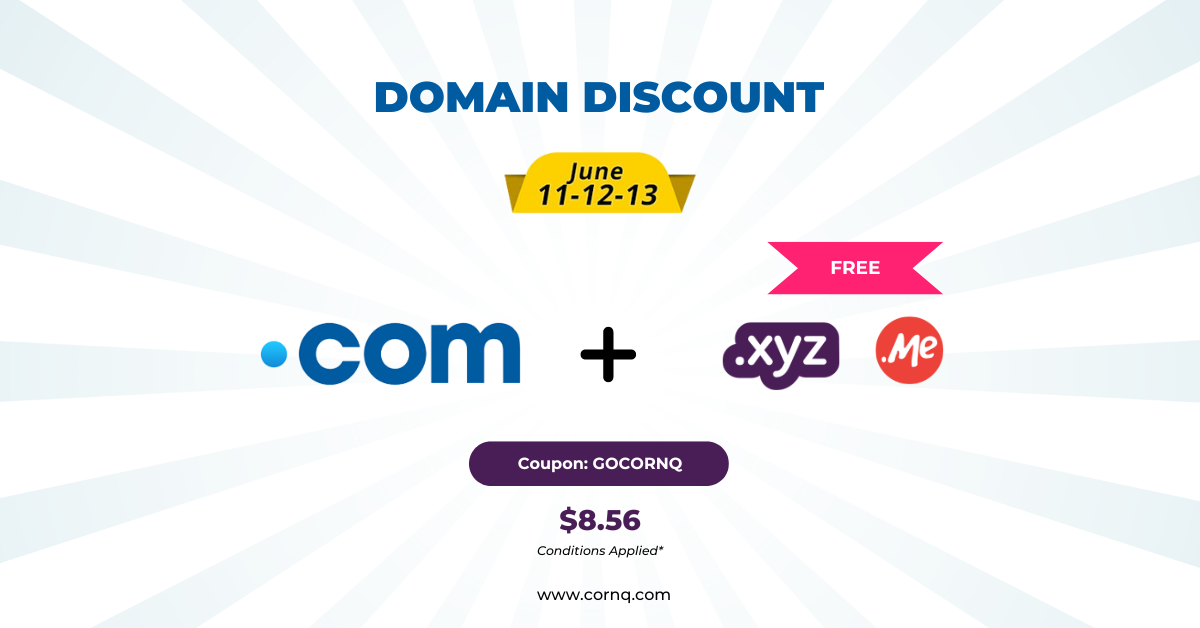 .COM Domain Name at $8.56 | Free .XYZ and .Me