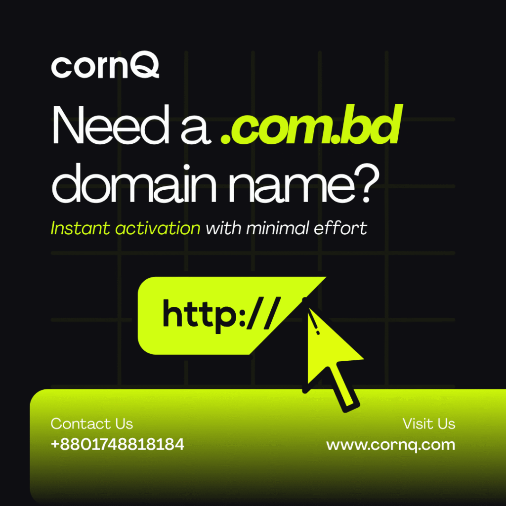 Purchase .com.bd domain name from cornQ